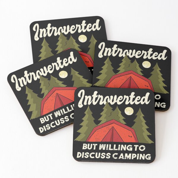 Item preview, Introverted but willing to discuss camping designed and sold by CreationFirm.
