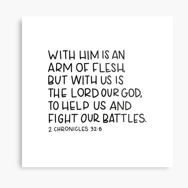 Fight Battles Scripture Metal Print