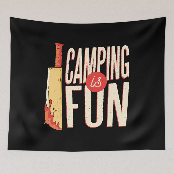Item preview, CAmping is fun funny horror t-shirt designed and sold by CreationFirm.