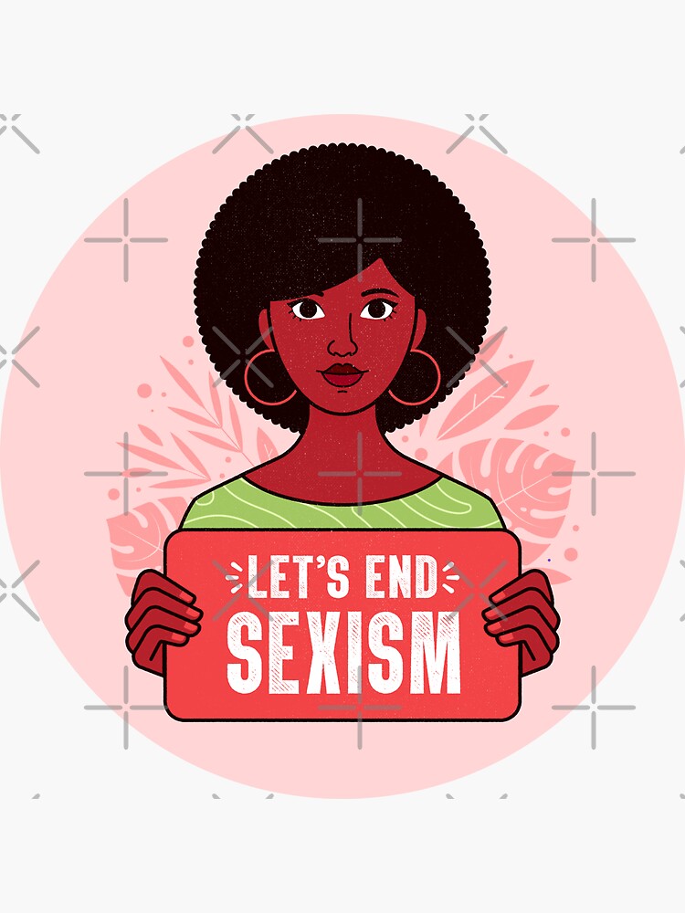 Intersectional Feminist Art Lets End Sexism Sticker By Avantgirl Redbubble 4281