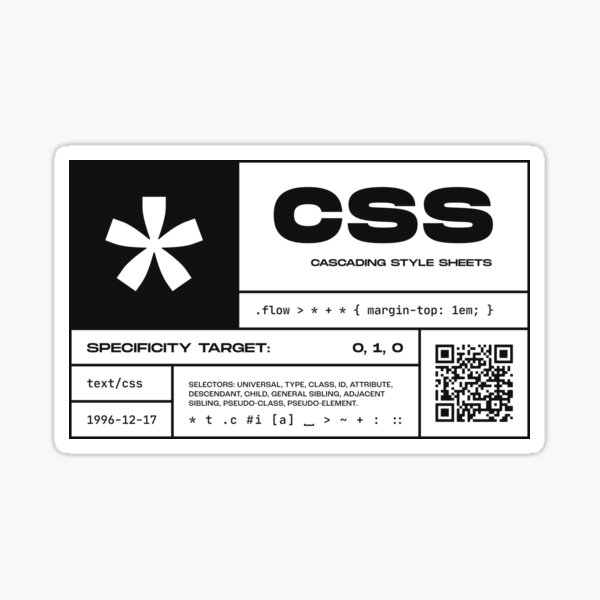 CSS Fact Sheet Sticker