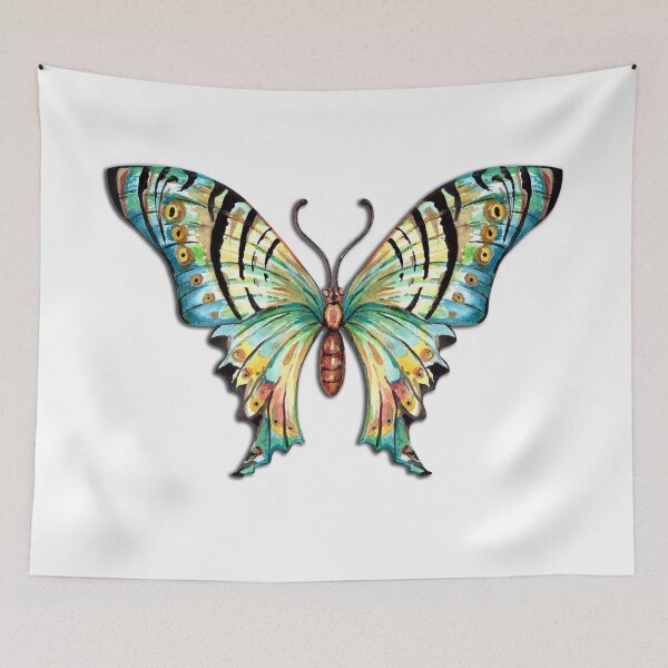 Item preview, Watercolor Butterflies White Background designed and sold by Sharon Schwalbe.