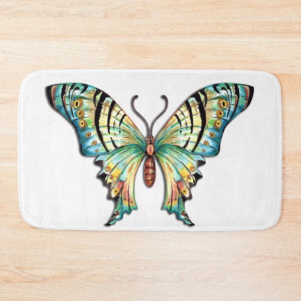 Item preview, Watercolor Butterflies White Background designed and sold by Sharon Schwalbe.