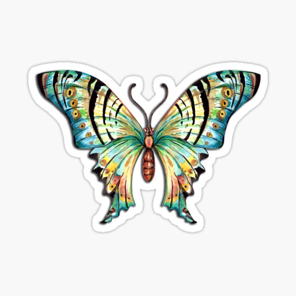 Item preview, Watercolor Butterflies White Background designed and sold by Sharon Schwalbe.