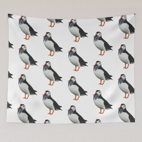 Item preview, Puffin With A Mouthful Of Fish Painting designed and sold by troyanthonyart.
