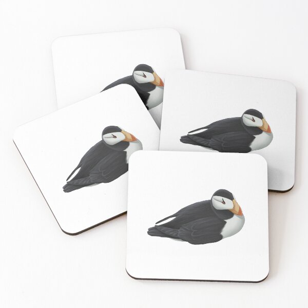 Item preview, Puffin Bird Laying Down Digital Painting designed and sold by troyanthonyart.