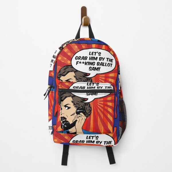 Item preview, Grab Him By the Ballot, 2020 Election, Retro Comic Pop Art Girl, | Feminist, Vintage, Flag American USA, Girl Power, Uncle Sam designed and sold by ibeargifts.