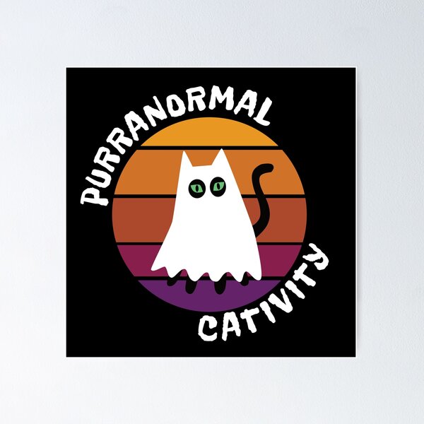 Item preview, Purranormal cativity halloween cat ghost designed and sold by ReluctantChickn.