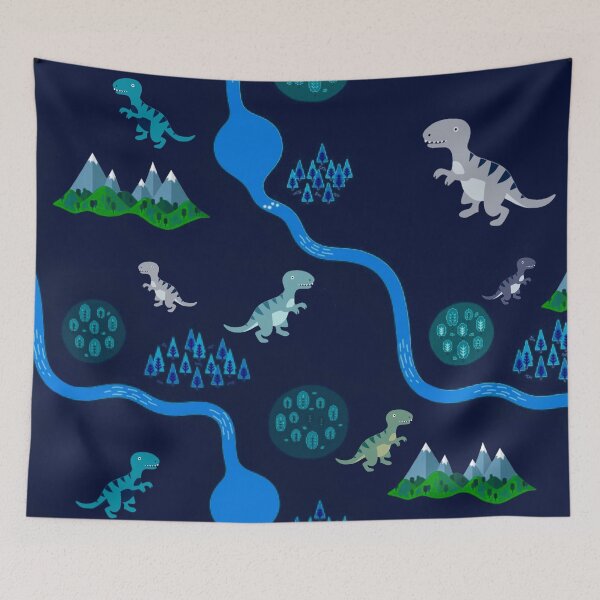 Item preview, Dinosaurs on Map designed and sold by MarcSabuncu.
