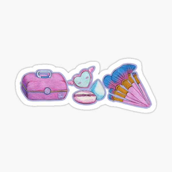 Makeup Accessories for the 90's Girl - Blue Sticker
