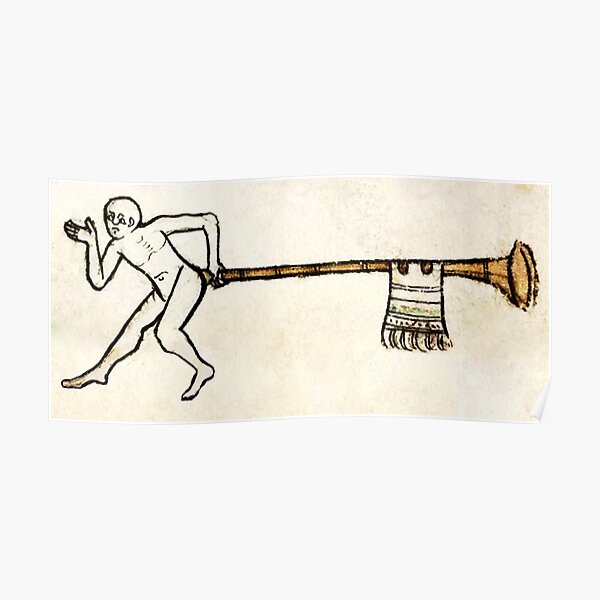 Medieval butt trumpet Poster