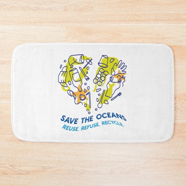 Item preview, Save the Oceans Heart Shaped Ocean Junk | Ocean Pollution, Climate Change, Reduce Reuse Recycle designed and sold by ibeargifts.