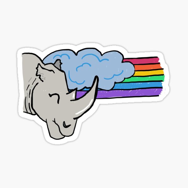 Item preview, White Rhino (Unicorn)  designed and sold by StickItToWorld.