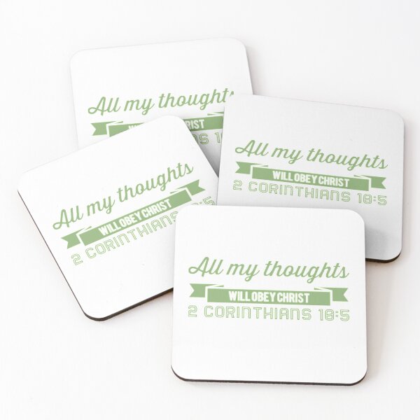 Item preview, All My Thoughts Will Obey Christ 2 Corinthians 10:5 designed and sold by LiveAndGlow.