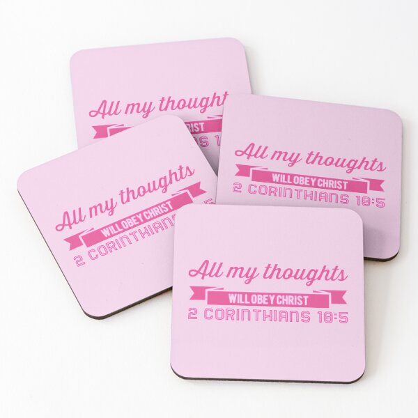 Item preview, All My Thoughts Will Obey Christ 2 Corinthians 10:5 designed and sold by LiveAndGlow.