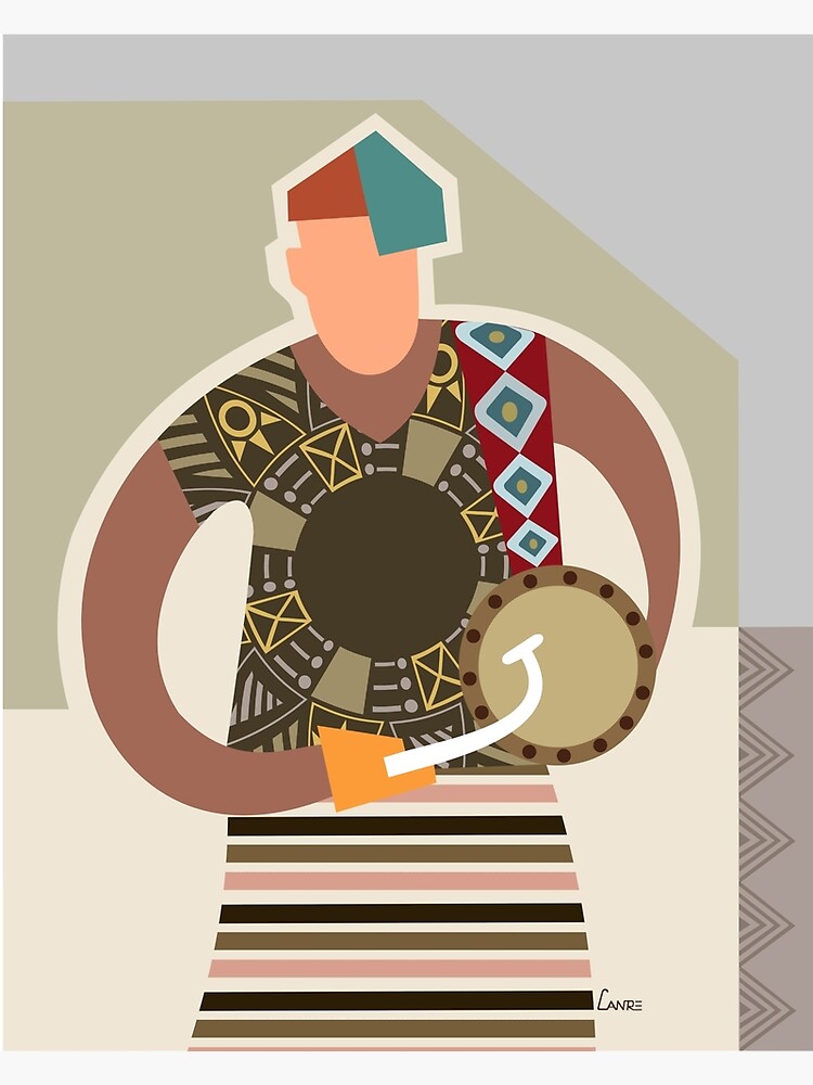 "Gangan Beat Talking Drum" Poster by lanrestudio Redbubble
