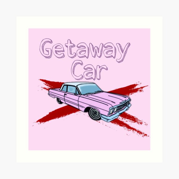 Getaway Car Red Taylor Swift Digital Art Print