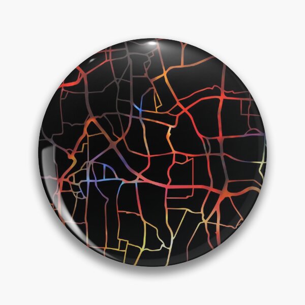 Item preview, Mapa de calles de la ciudad de Yakarta Modo oscuro designed and sold by map-lover.