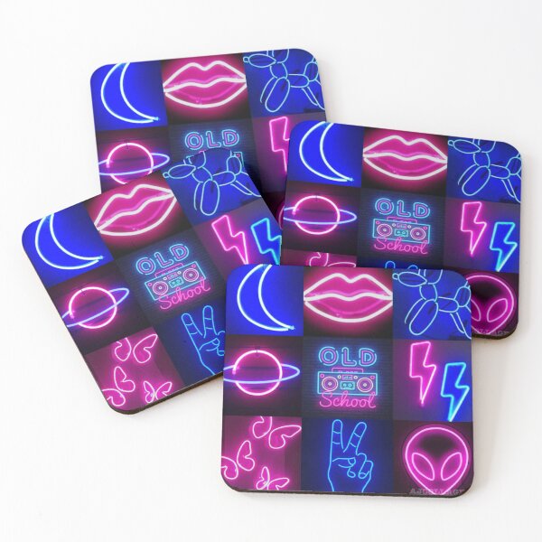 Item preview,  Neon Blue and Pink Sign Collage designed and sold by Ajcollages.