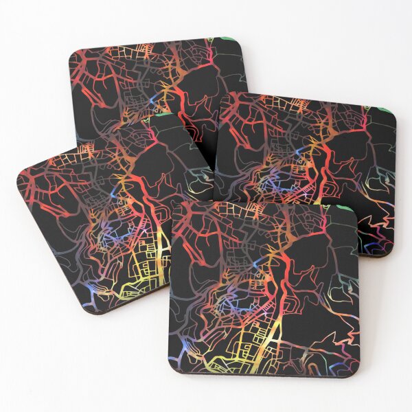 Item preview, Jerusalem City City Street Map Dark Mode designed and sold by map-lover.