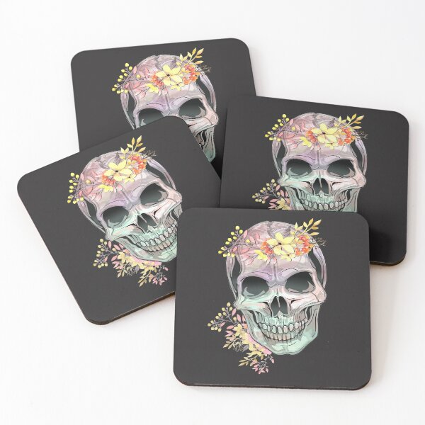 Item preview, Watercolor Skull front facing designed and sold by headpossum.