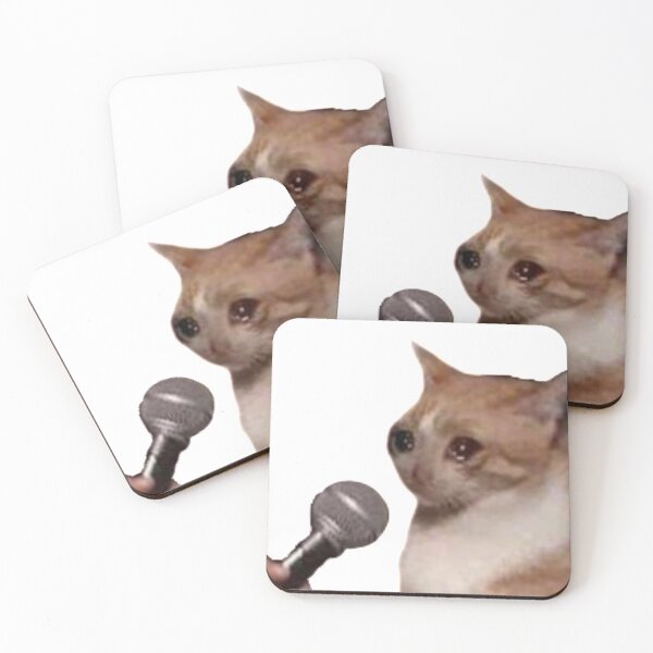 Item preview, Crying Cat Microphone Meme - Crying Cat Meme Crying Cat Microphone Meme, Cat Meme, Crying Cat , Crying Cat Speech designed and sold by CaptianCringe.