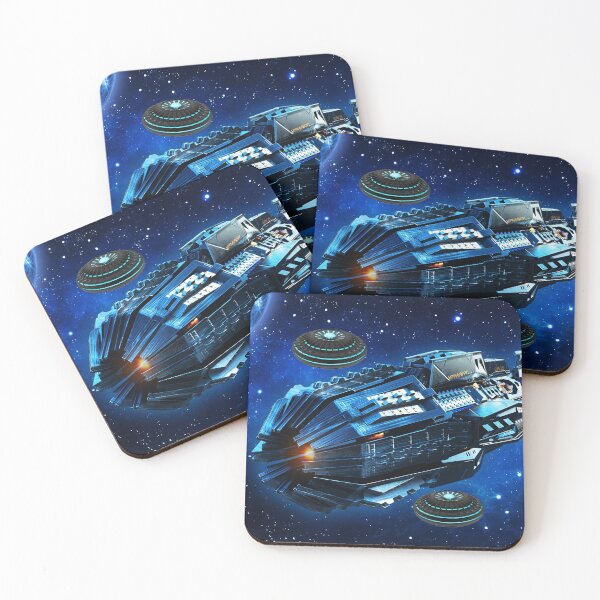 Item preview, Awesome Space Ship with Escort designed and sold by mydesignsbylar.