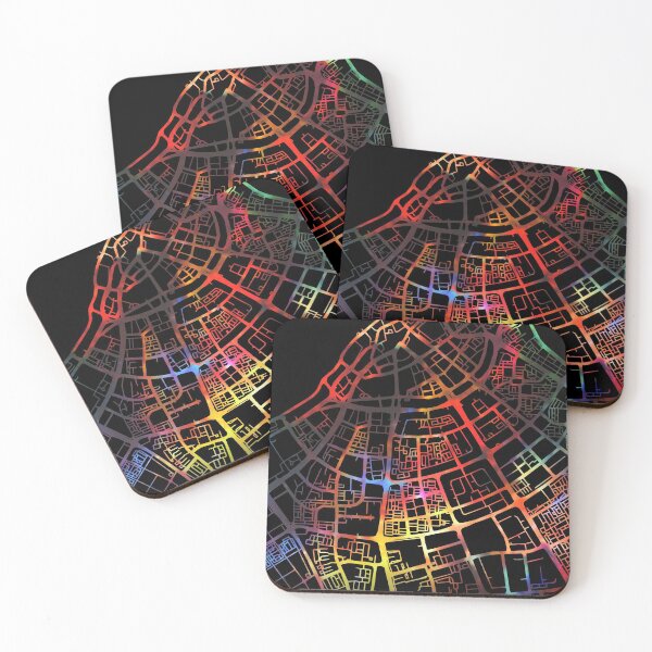 Item preview, Kuwait City City Street Map Dark Mode designed and sold by map-lover.