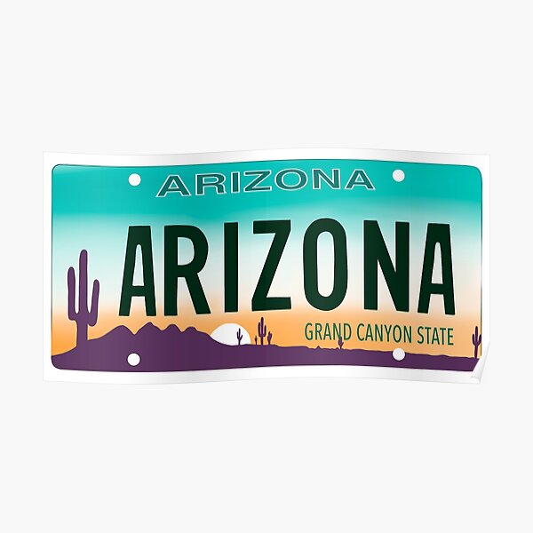 Phoenix Sports Fan Recycled Vintage Arizona License Plate Art