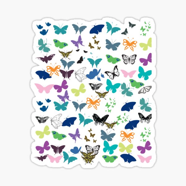 BUTTERFLIES SPECIES DESIGN PATTERN Sticker