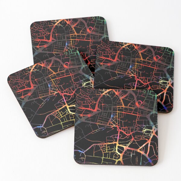 Artikelvorschau, Leeds City Street Map Dunkler Modus entworfen und verkauft von map-lover.