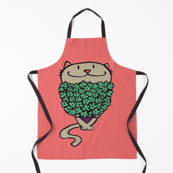 Item preview, Cat with flowers designed and sold by evelyn-at-work.