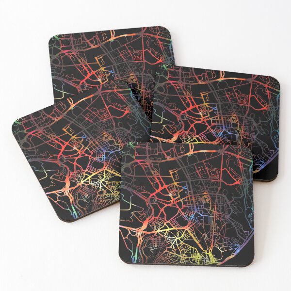Item preview, Lisbon City Street Map Dark Mode designed and sold by map-lover.