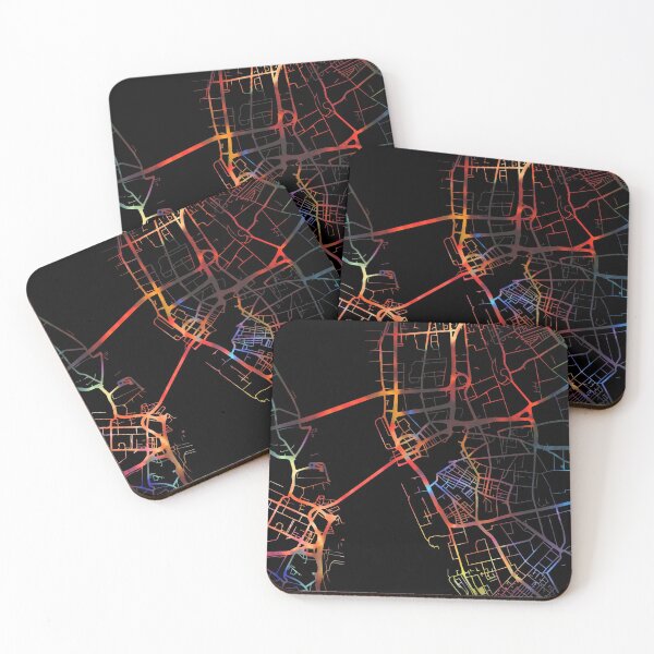 Artikelvorschau, Liverpool City Street Map Dunkler Modus entworfen und verkauft von map-lover.