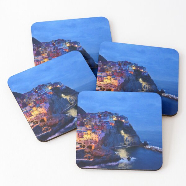 Item preview, Jigsaw Puzzle Manarola Blue Twilight in the Cinque Terre, on the Italian Riviera 1000 Piece Adults designed and sold by StickerArtwork.