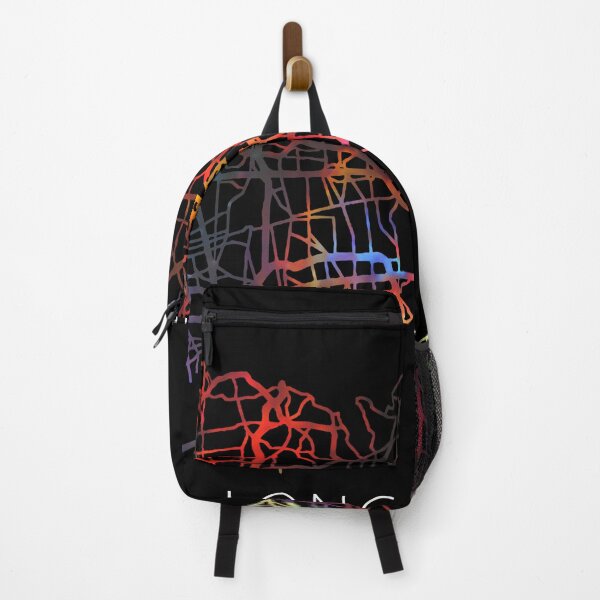 Item preview, Mapa de calles de la ciudad de Long Island Modo oscuro designed and sold by map-lover.