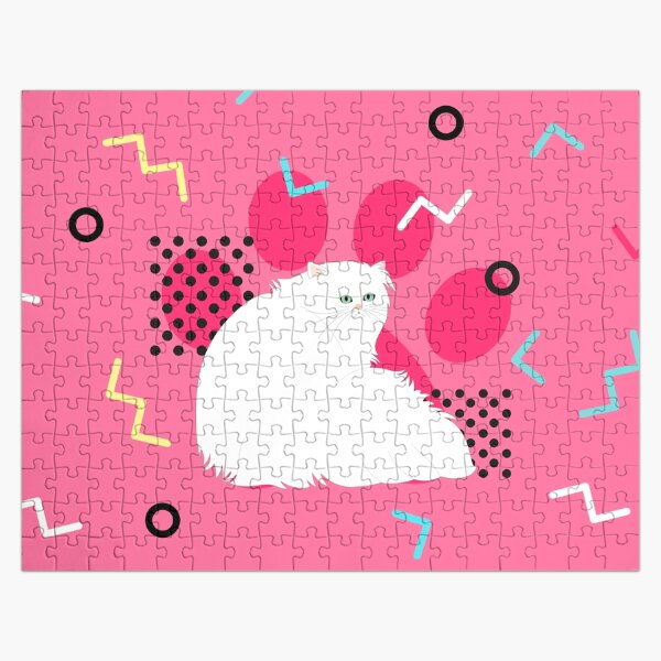 Retro Persian Cat Jigsaw Puzzle
