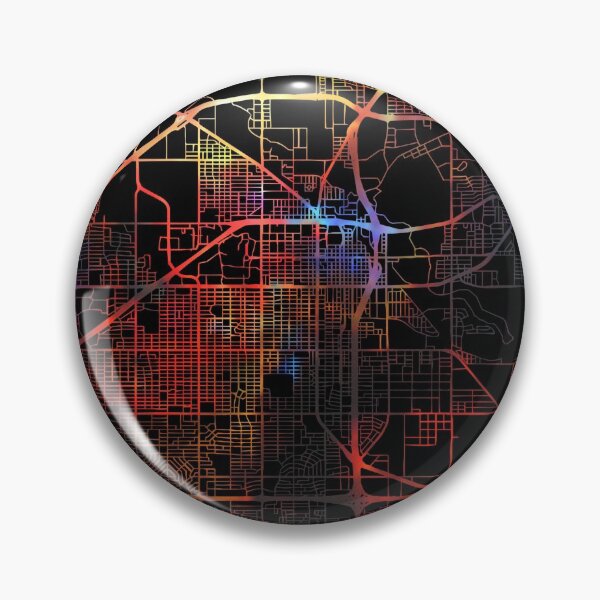 Artikelvorschau, Lubbock City Street Map Dunkler Modus entworfen und verkauft von map-lover.