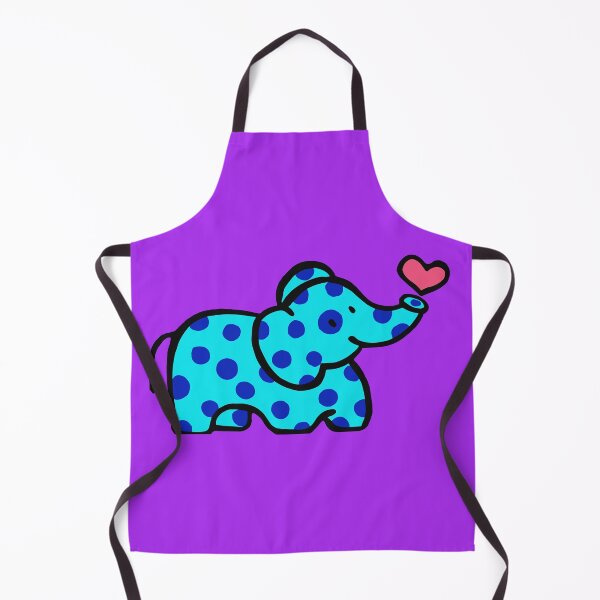 Item preview, Blue Polka Dot Elephant in Love. designed and sold by evelyn-at-work.