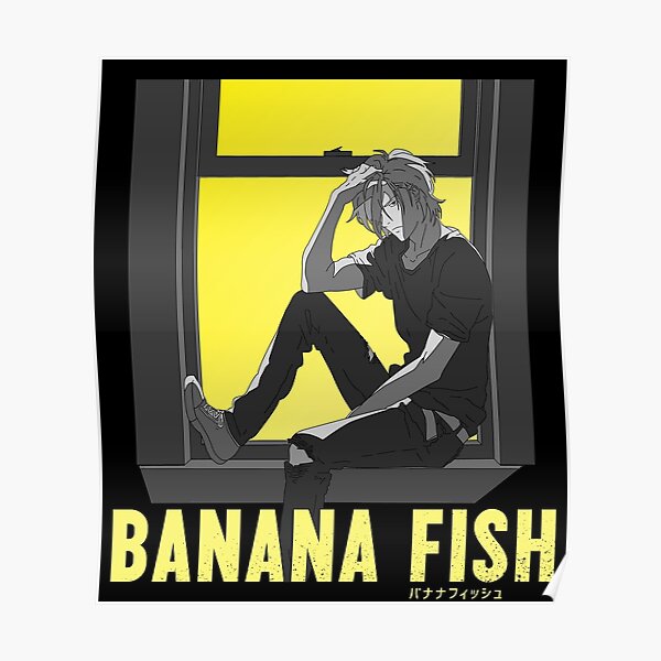 Alféizar de Ash - Banana Fish Póster