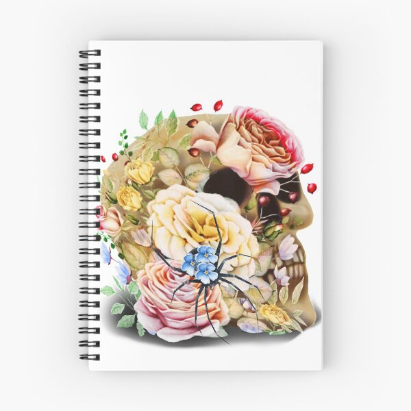 Artikelvorschau, Blumenschädel und Spinne entworfen und verkauft von BBrightman.