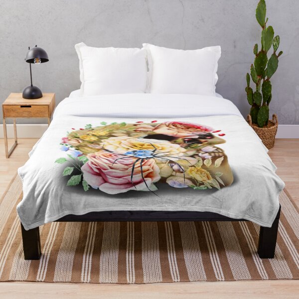 Artikelvorschau, Blumenschädel und Spinne entworfen und verkauft von BBrightman.