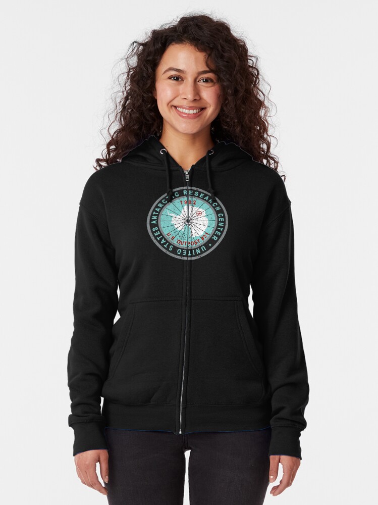 Thumbnail 2 of 5, Zipped Hoodie, Outpost 31 Patch (vintage/distressed) designed and sold by Texterns.