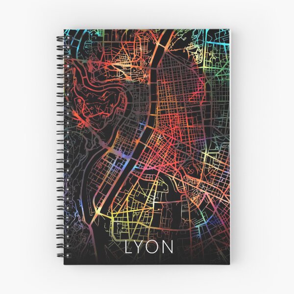 Item preview, Lyon City Street Map Dark Mode designed and sold by map-lover.