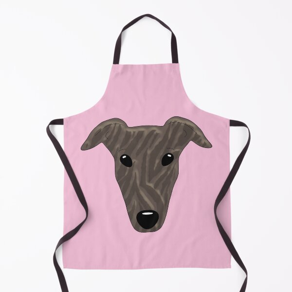 Item preview, Dark brindle greyhound on pink background designed and sold by houndpixnz.
