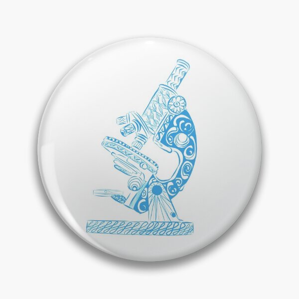 Item preview, Scientific Microscope Line Drawing (Light Blue) designed and sold by littlecurlew.
