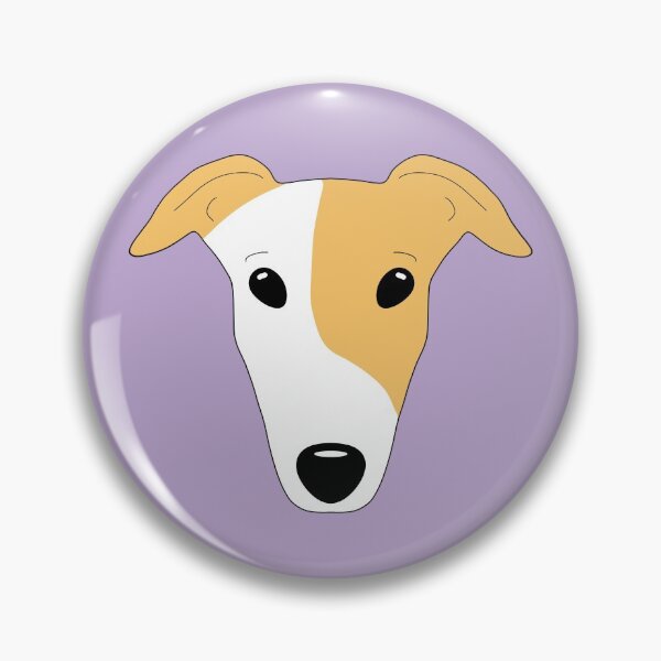 Item preview, Red fawn greyhound with mask on lavender background designed and sold by houndpixnz.