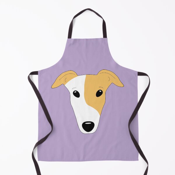 Item preview, Red fawn greyhound with mask on lavender background designed and sold by houndpixnz.