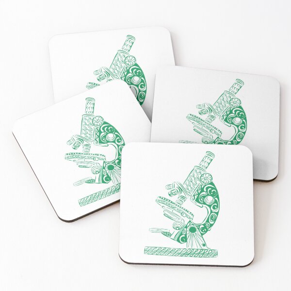 Item preview, Scientific Microscope Line Drawing (Green) designed and sold by littlecurlew.