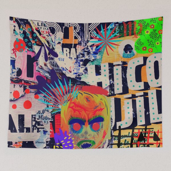 Item preview, Vivid Collage Art Poster designed and sold by Swooncake Press.